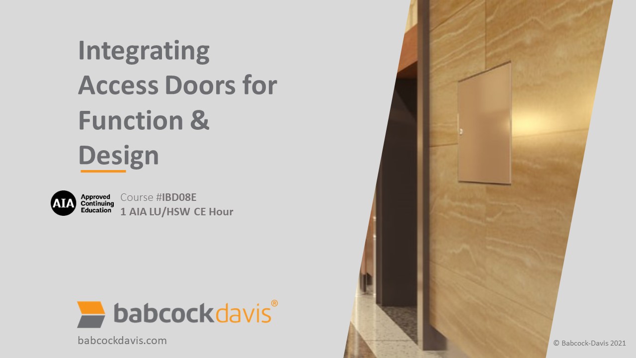 Babcock-Davis Access Door CEU Program